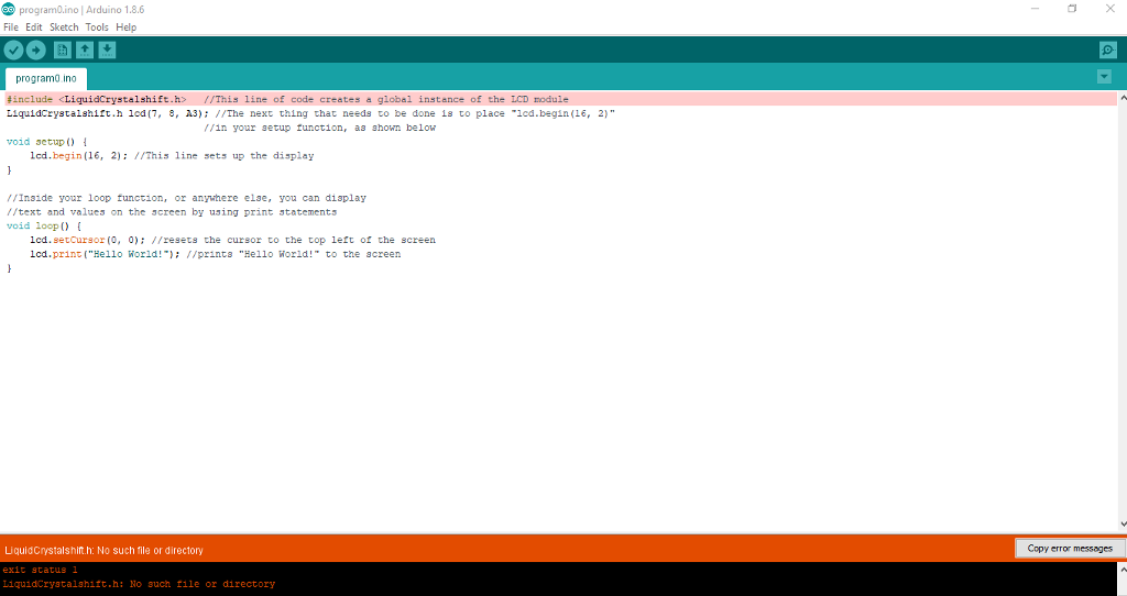 Trying to run an example file that I was provided with through