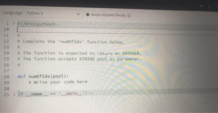 '31434343535 Sample Output Explanation No TIDs can be made from the pool