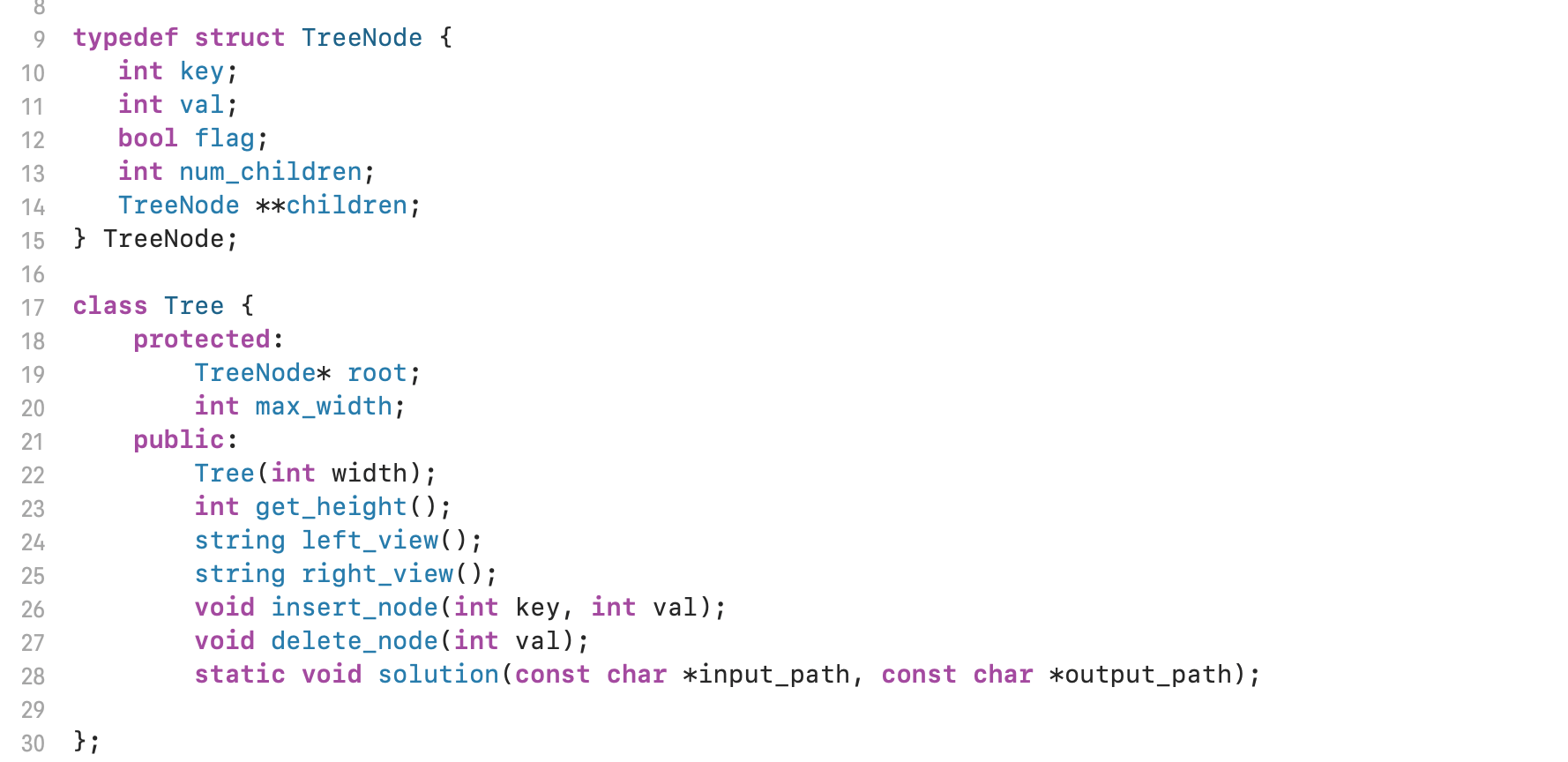 How could I implement a tree using the tree node data structure