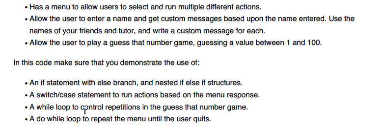 create the function so that you can create options on Visual studio