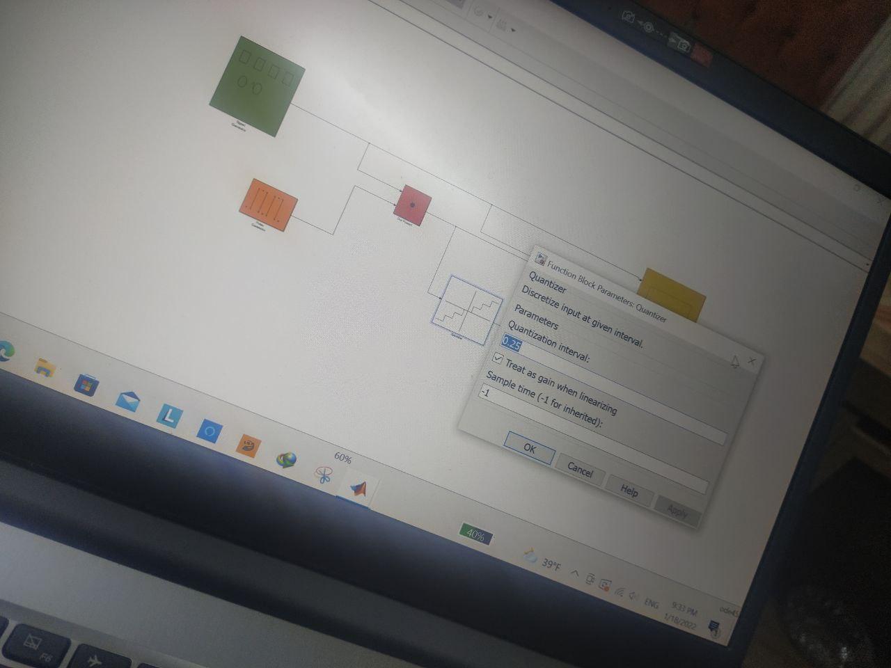 Function Block Parameters: Quantizer Quantizer Discretize input at given interval. Parameters