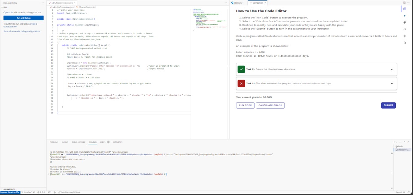  Write a program called MinutesConversion that accepts an integer number of