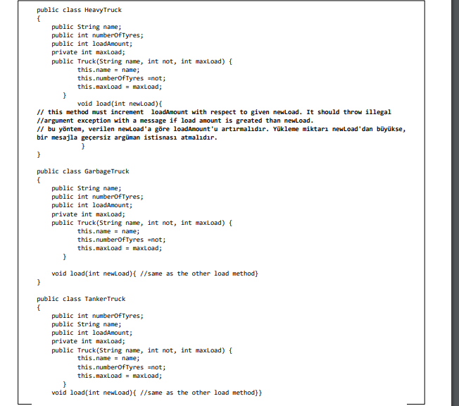  Hurry please In Java language public class Heavy Truck { public