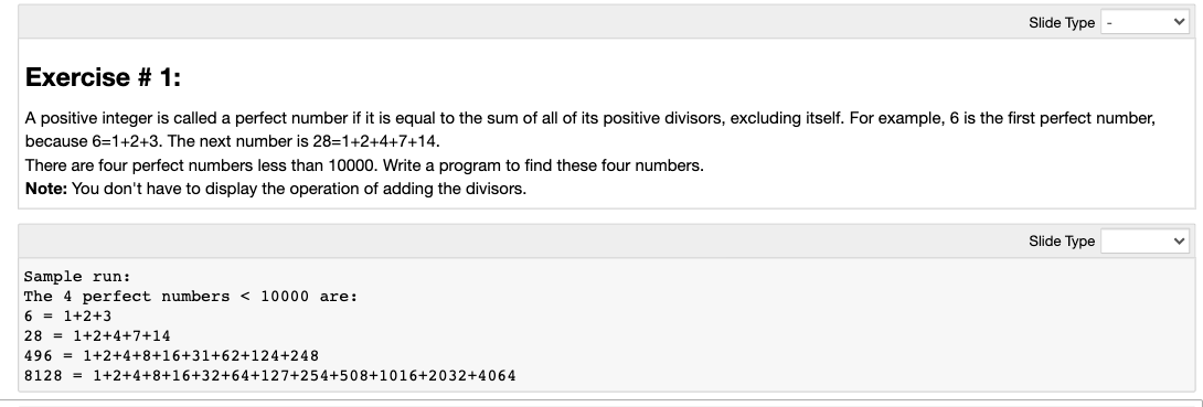 In python 3 A positive integer is called a perfect number if