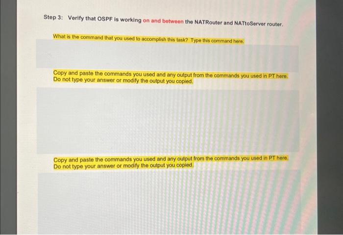 on the NATRouter and the NATtoServer router Part 3: Configure Dynamic NAT