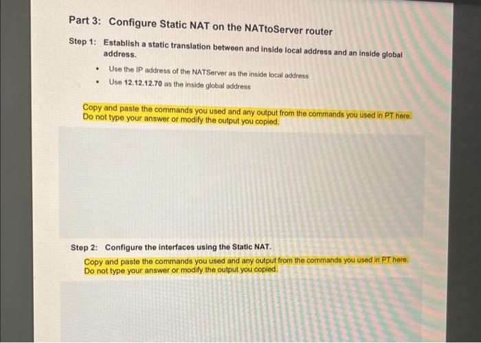 Connectivity Scenario You are tasked with configuring NAT for the Widgets Company.
