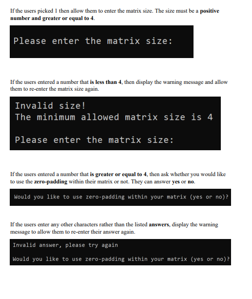 the users first start the application. There are two different options, as