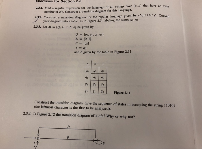  Exercises for Section 2.3 2.3.1. Find a regular expression for the
