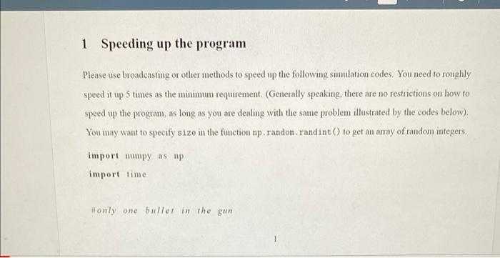 please speed up the given program, the running time should be less