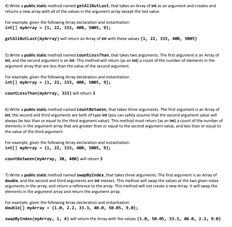 to: Declare and instantiate arrays Access array elements by index Use loops