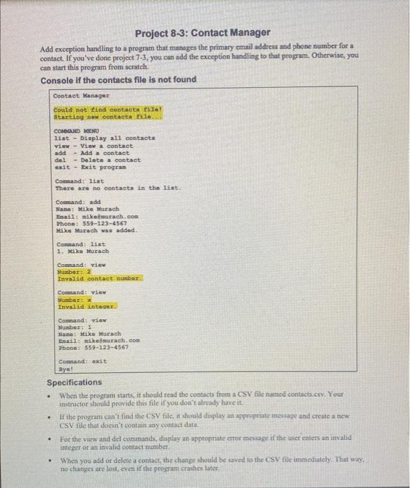 must be done in Python coding language Must be done in Python