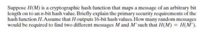 Please help, im not sure how to solve this question! Suppose H(M)
