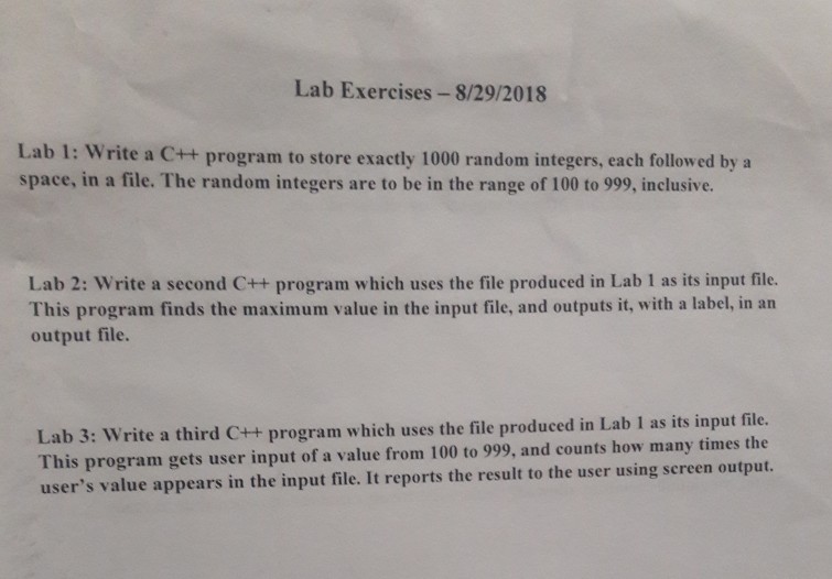 a sample input file would also be great too plz Lab