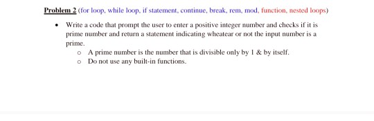  matlab help please Problem 2 (for loop, while loop, if statement,