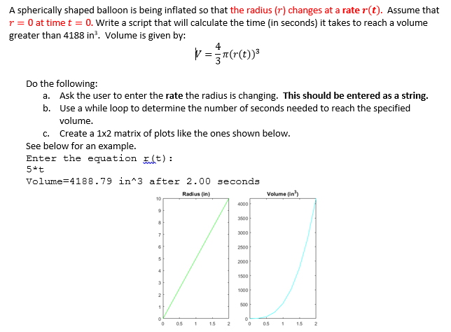 This is a problem for MATLAB program Please, explain step by step
