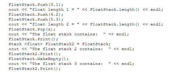 all the // the nodes of the linked list bool IsEmpty); test