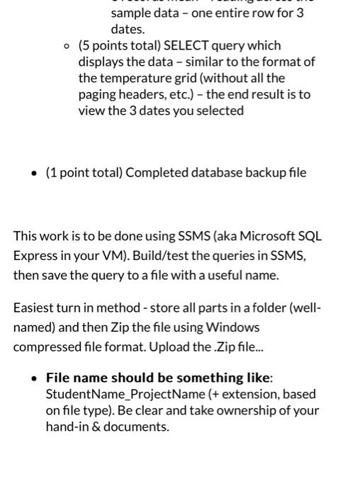 calculated data. Do not consider options for storing each value for each