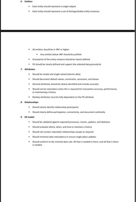 that you have applied to your design. ERD- HS KDO NOT NULL