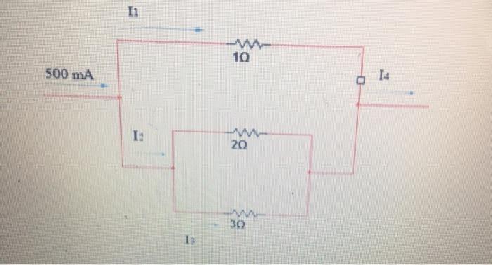For the circuit shown bellow. Use the current divider rule to find