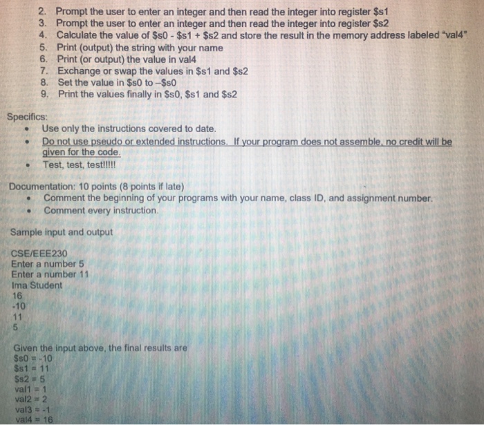 introduce you to the standard instructions in the MIPS assembly language, using