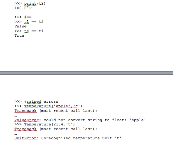 advanced code please. 1. Write a Temperature class to represent Celsius and