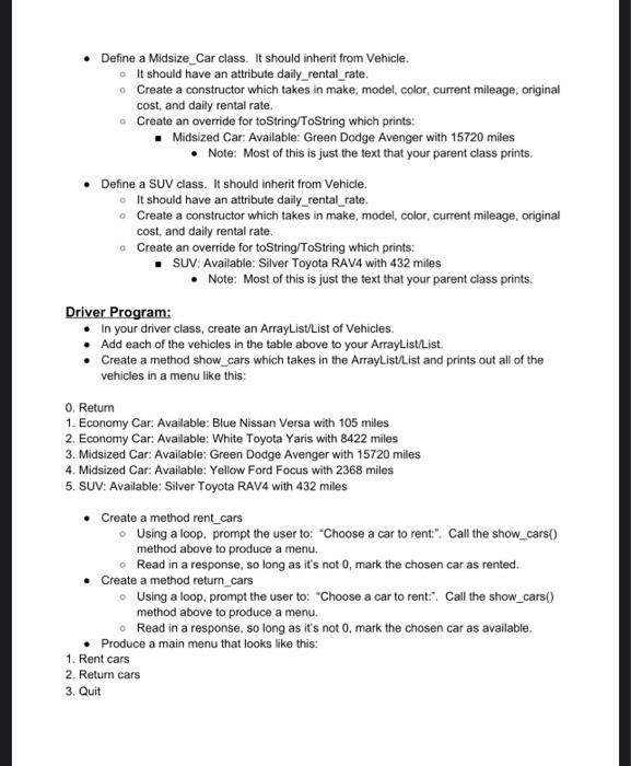 to build an inventory system to keep track of their vehicles. The