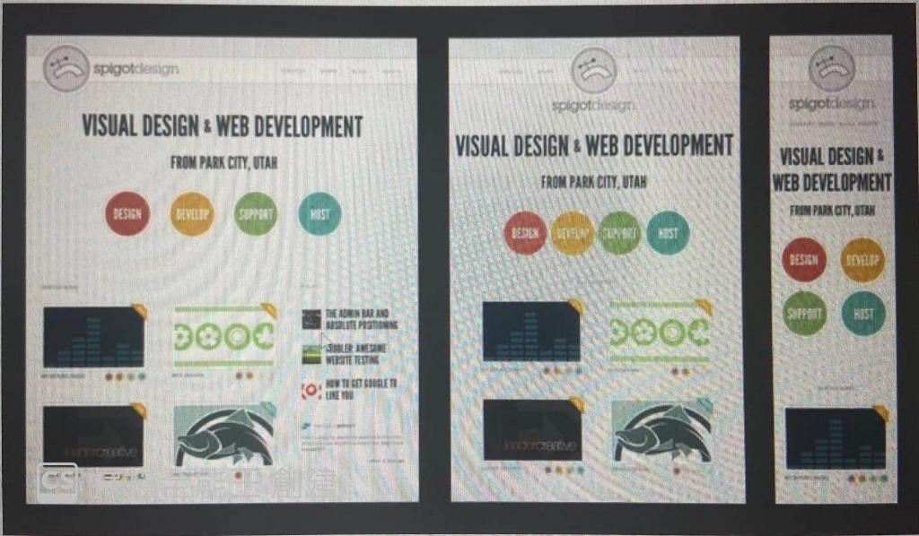 Again, using the display property, float, clear, and media queries, create an