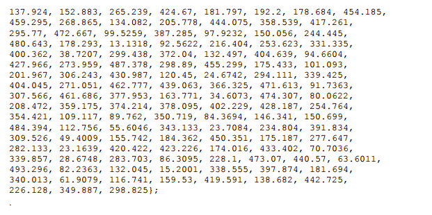 how many out of 500 are between 150.0 and 200.0 133.077, 353.171,