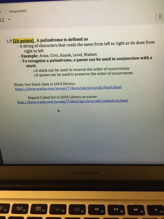 this code with THREE pushes and ONE pop: MacBook Air