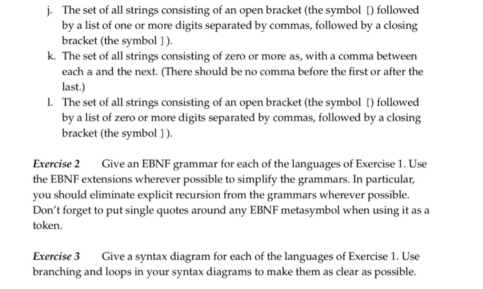 of the languages below. For example, a correct answer for "the set