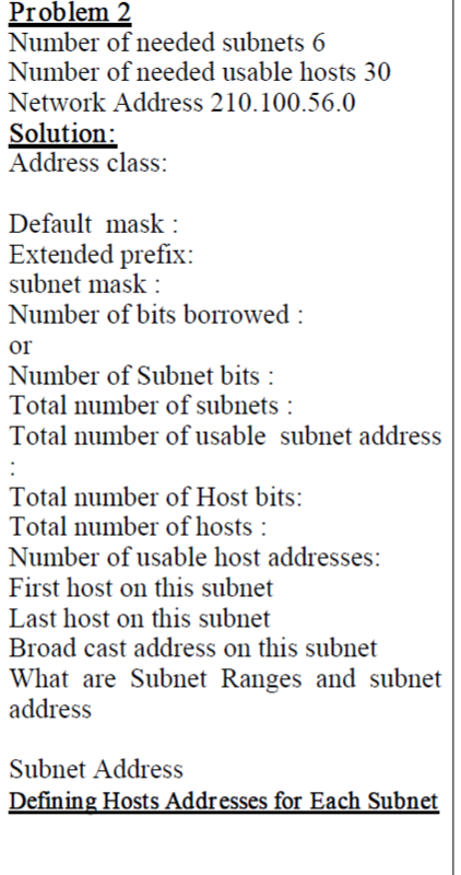 Solve all the given below problems from problem1 to 12 and write