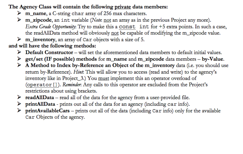 reference #ifndef SCHOOL_RENTALAGENCY_H #define SCHOOL_RENTALAGENCY_H #include "RentalCar.h" #define MAX_CSTRING_SIZE 255 #define AGENCIES_IN_FILE