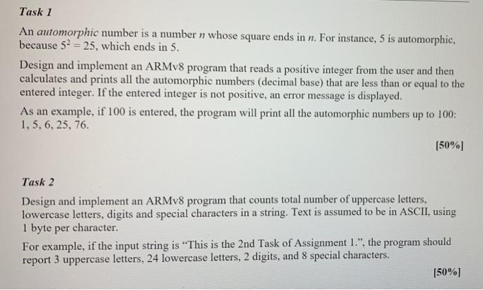 ARMv8 assembly, with comments explaining the purpose of each line. Description In