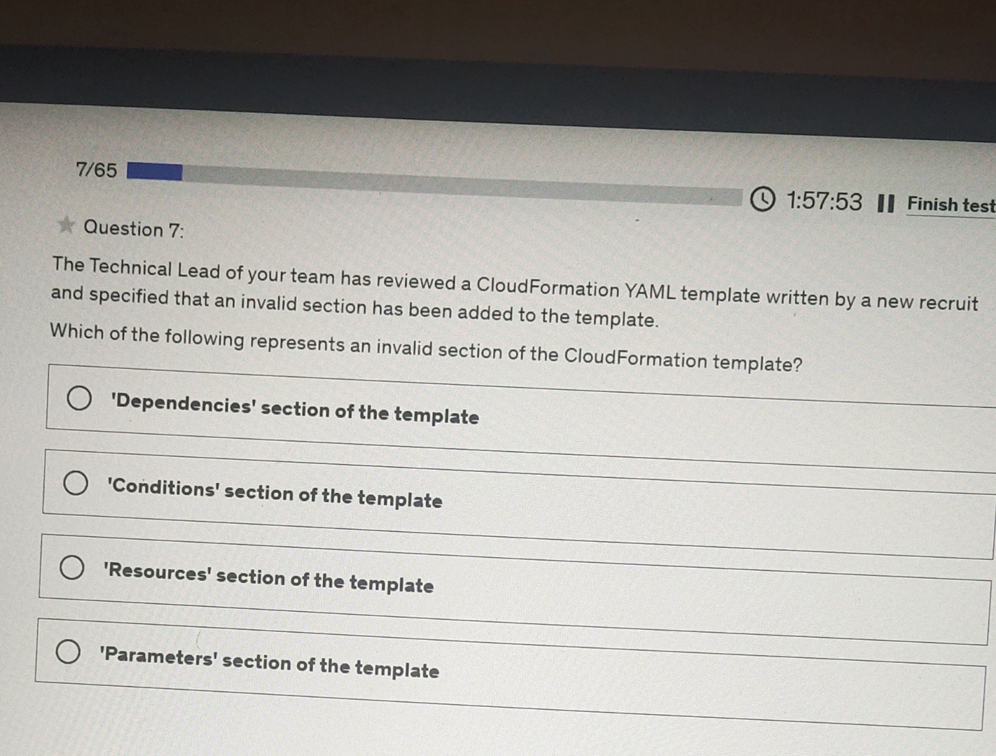  7/65 Question 7: The Technical Lead of your team has reviewed