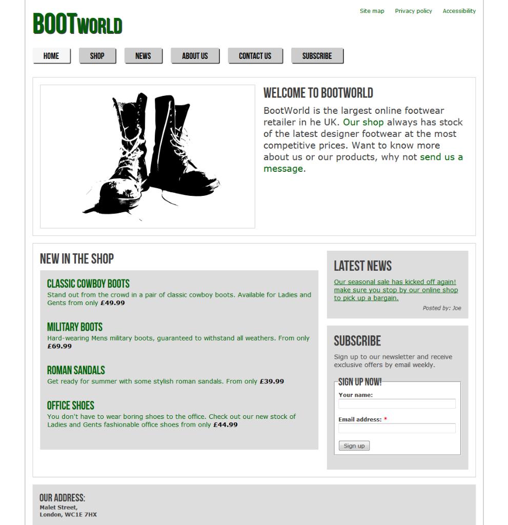 be reflected in the structure of the CSS). It is just simple