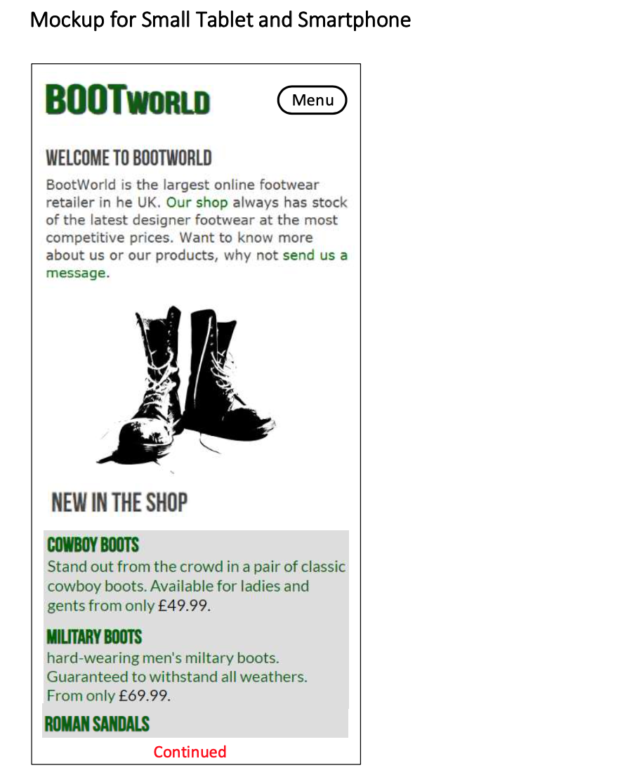 one page web page there are no need to connect any links