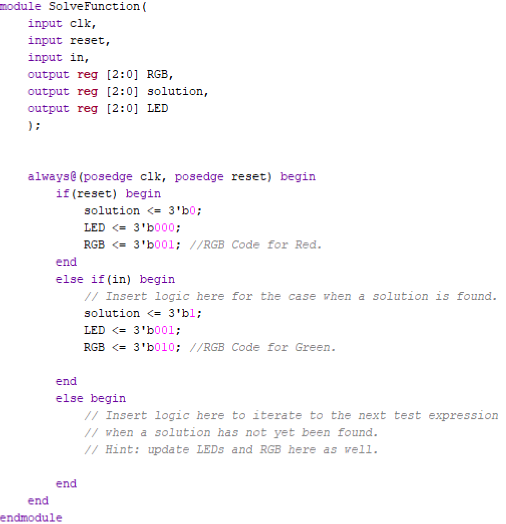 3-SAT detection circuit that will indicate whether a given conjunctive normal form