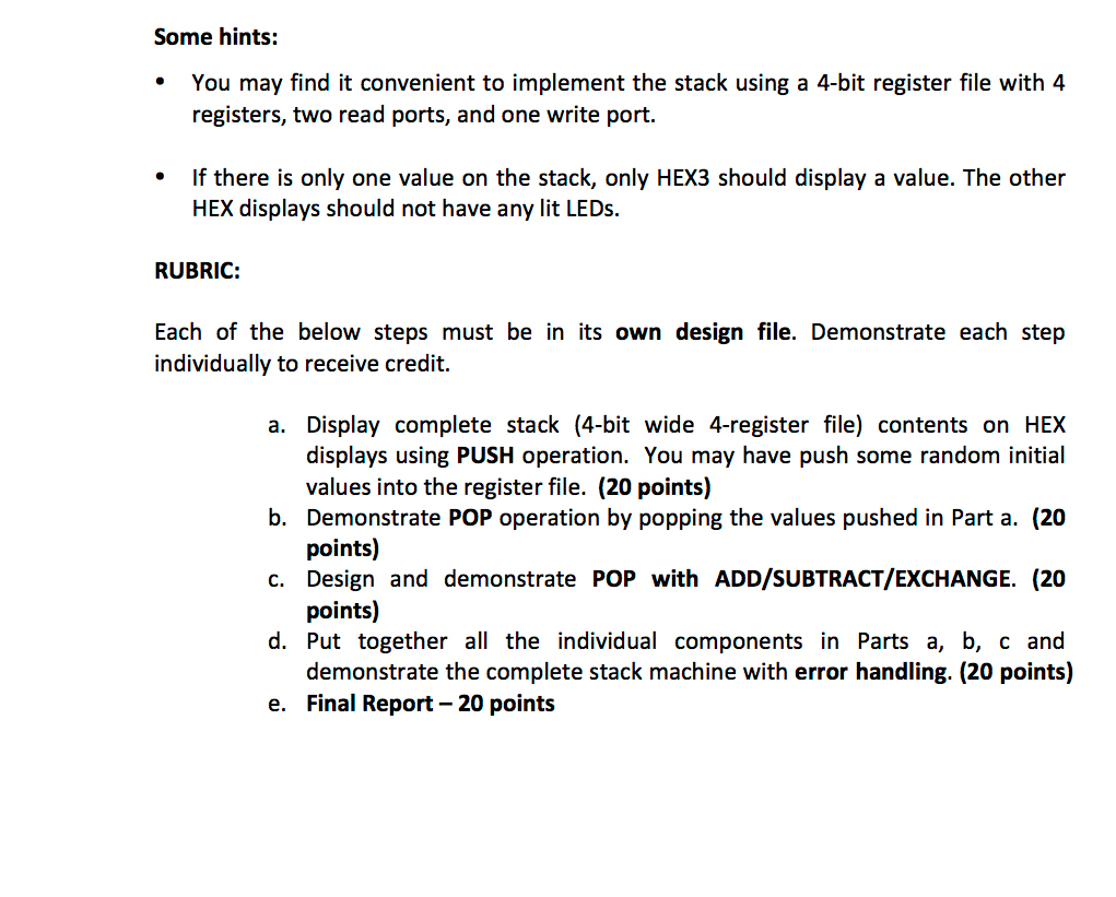 See the RUBRIC Below before starting the design For this circuit, you