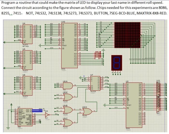 using emu8086-assembler and microprocessor emulator Program a routine that could make the