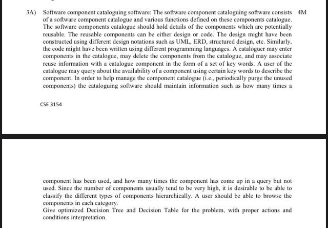  3A) Software component cataloguing software: The software component cataloguing software consists