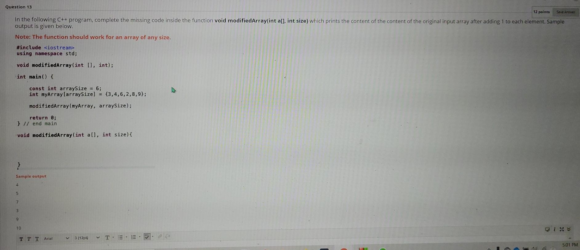  help argent Save Answer Question 13 12 points In the following