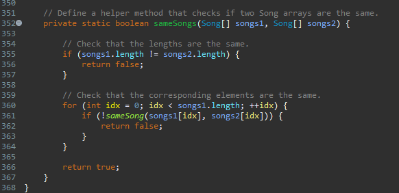 number of elements treated as non-empty. (For instance, if an array has