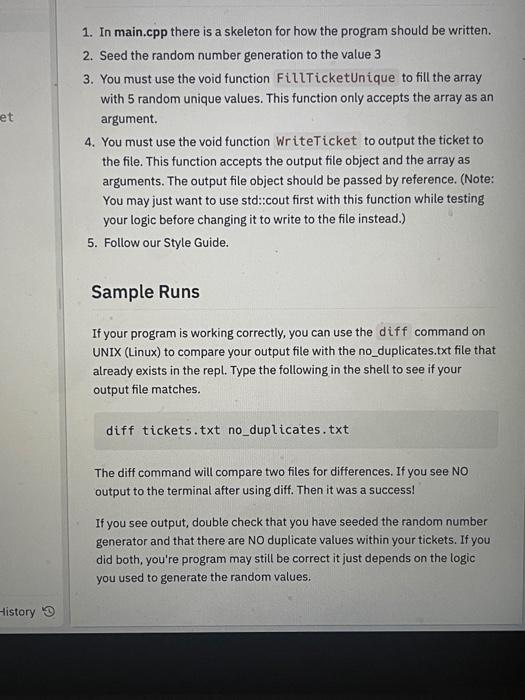 program to generate a list of 100 "lottery tickets" and output them