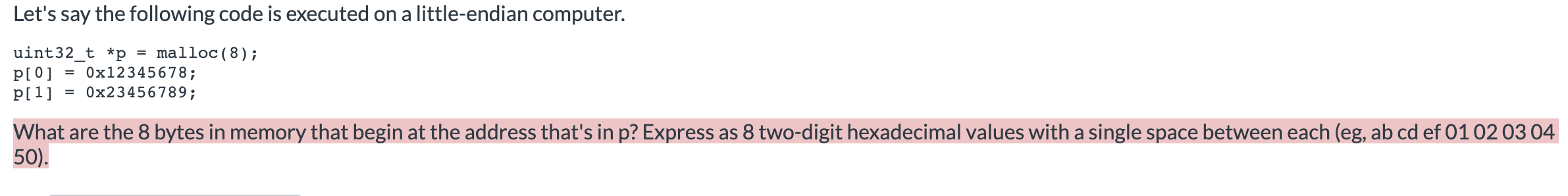 A: B:C: D: E: Let's say the following code is executed on