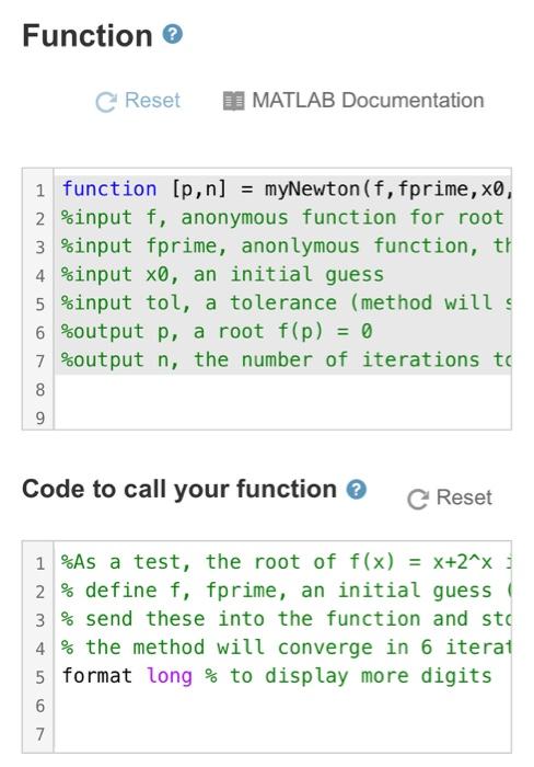 function f given initial guesses x0 and x1. We will stop iterating
