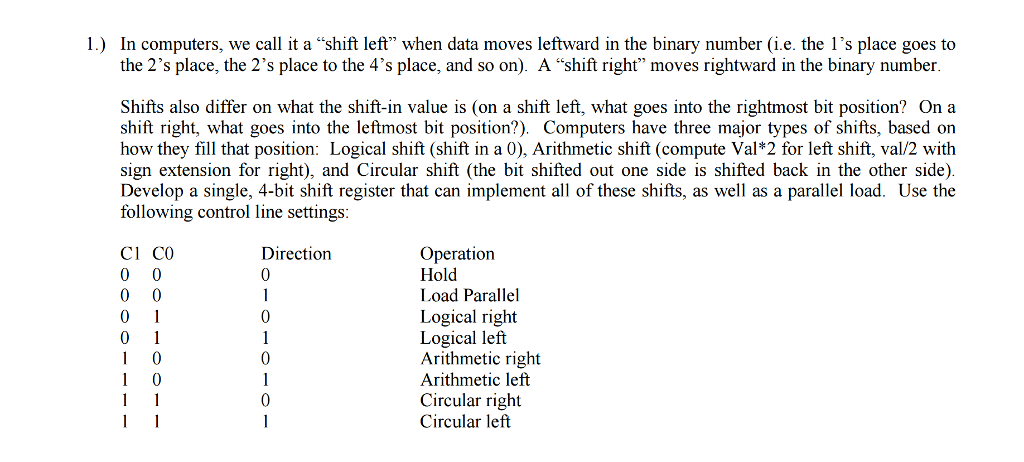  In computers, we call it a "shift left" when data moves