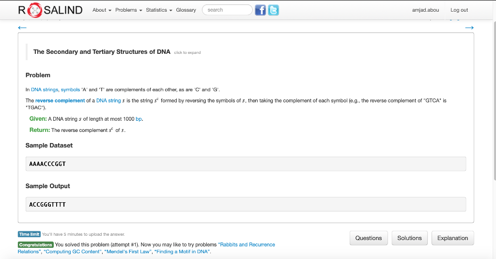  for python using Mac ROSALIND About - Problems - Statistics -