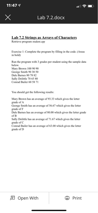  Student.cpp // This program will input an undetermined number of student