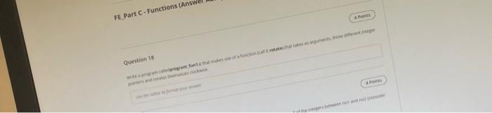  FE Part C-Functions (Answ Question 1 wwwrogram funt function rate that