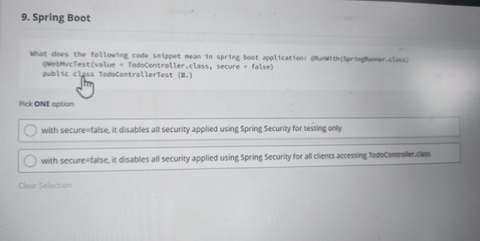  What does the following code snippet nean in spring boot application: